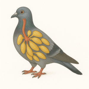 Appareil respiratoire pigeon voyageur