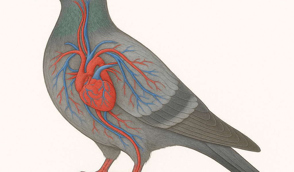 Circulation sanguine pigeon voyageur