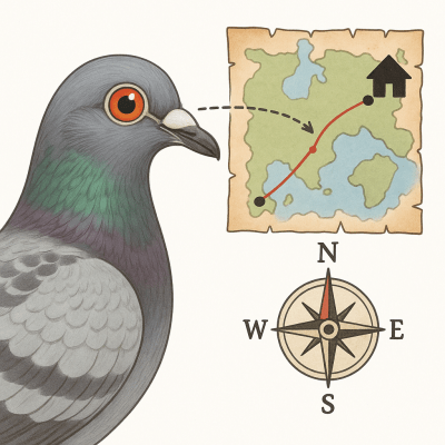 Orientation des pigeons voyageurs le role des yeux
