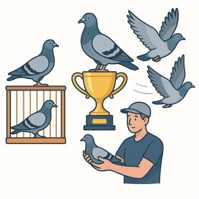 Pigeons voyageurs tout sur les concours de vitesse et leur preparation