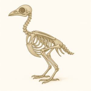 Squelette pigeon voyageur