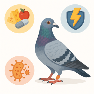 Prevenir les carences les chocs et la paratyphose chez les pigeons voyageurs