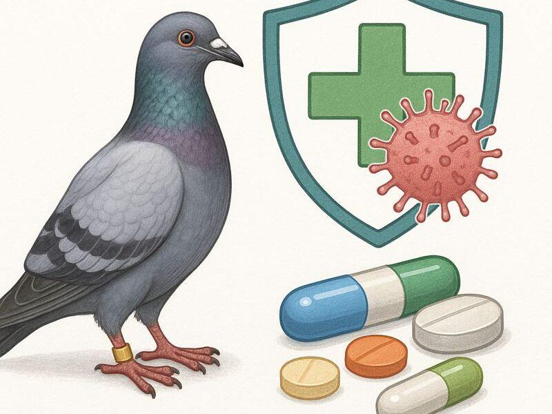 Pigeon voyageur et antibiotiques sante et resistance