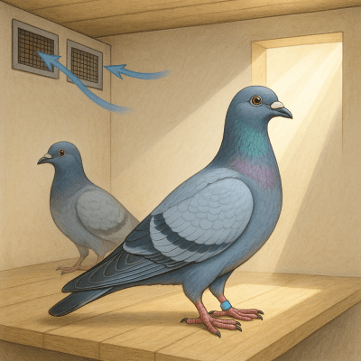 Aeration du pigeonnier guide expert pigeon voyageur
