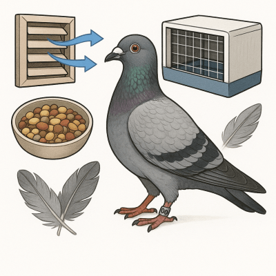 Les vraies causes dune perte de forme du pigeon voyageur