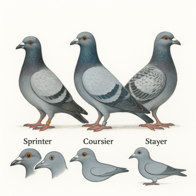 Sprinters coursiers et stayers chez le pigeon voyageur