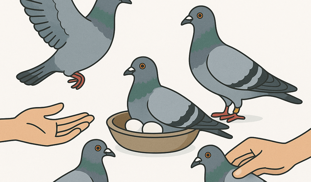 Veuvage et naturel lheritage qui guide le pigeon voyageur