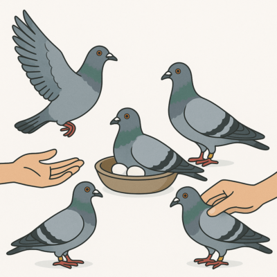 Veuvage et naturel lheritage qui guide le pigeon voyageur