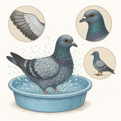 Bain du pigeon voyageur effets et bonnes pratiques