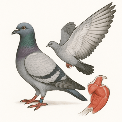 Pigeon Voyageur Muscles Ailes et Performances – Le Guide Technique Ultime