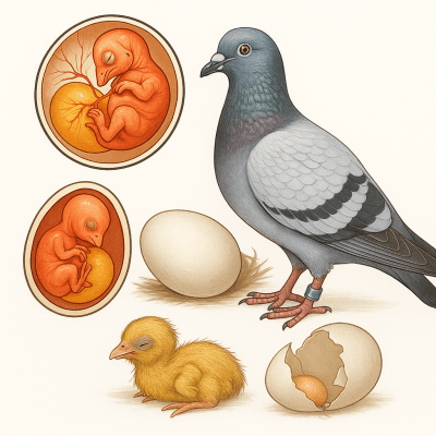 Developpement de lEmbryon du Pigeon Voyageur Metabolisme Incubation et Eclosion