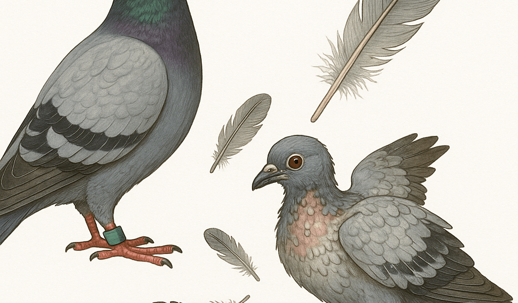 Pigeon Voyageur Mue Plumes Defauts et Solutions — Guide Complet pour un Plumage Parfait