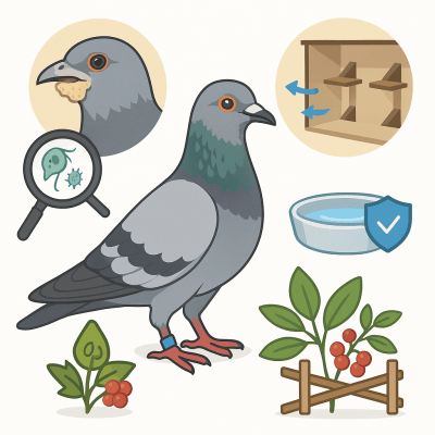 Pigeon Voyageur Trichomoniase Plantes Toxiques et Soins Naturels Essentiels pour un Colombier en Bonne Sante
