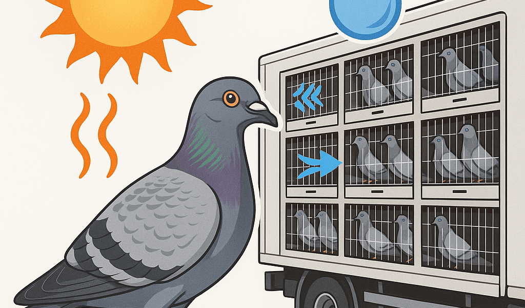 Pigeon Voyageur et Chaleur Extreme Comprendre les Risques Prevenir les Malaises et Optimiser les Conditions de Transport