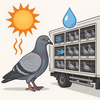 Pigeon Voyageur et Chaleur Extreme Comprendre les Risques Prevenir les Malaises et Optimiser les Conditions de Transport