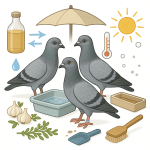 Pigeons Voyageurs et Chaleur dEte Prevenir Naturellement les Maladies comme la Trichomonose la Coccidiose et le Coryza