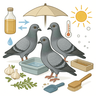 Pigeons Voyageurs et Chaleur dEte Prevenir Naturellement les Maladies comme la Trichomonose la Coccidiose et le Coryza