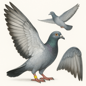 Pigeon Voyageur LAile Miroir de la Performance et de la Selection Naturelle