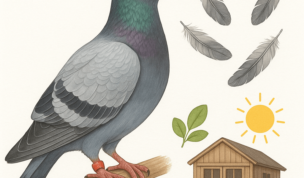 Pigeon voyageur bien preparer la mue grace au repos et a une approche naturelle en fin de saison