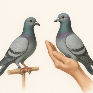 Pigeon voyageur levolution et la selection selon la main du colombophile