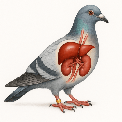 Pigeon voyageur le role vital du foie et des reins dans la sante et la performance
