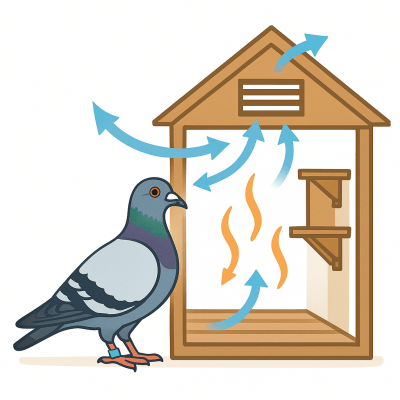 Pigeon voyageur : l’importance d’une bonne aération du colombier pour la santé et la performance 2 Pigeon voyageur limportance dune bonne aeration du colombier pour la sante et la performance