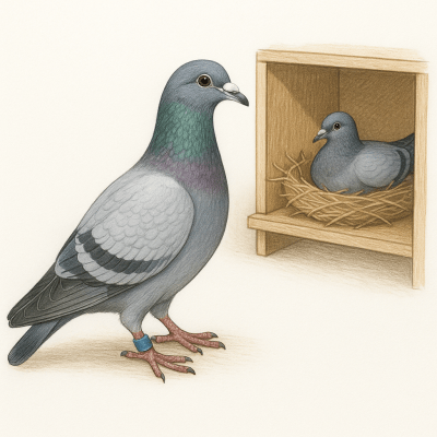 Pigeon voyageur reussir le veuvage des femelles pour des performances exceptionnelles