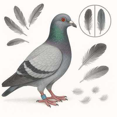 Pigeon voyageur tout savoir sur la mue les causes de retard et la qualite du plumage