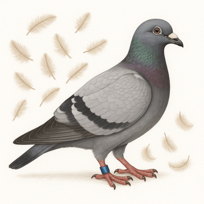 La mue du duvet chez le pigeon voyageur : un indicateur essentiel de santé et de forme 1 La mue du duvet chez le pigeon voyageur un indicateur essentiel de sante et de forme