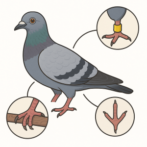 Le role des pattes chez le pigeon voyageur 2