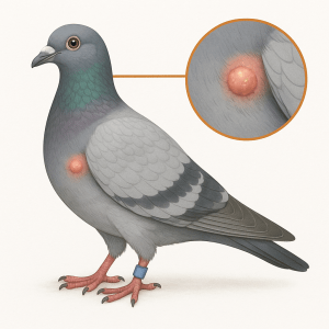 Les furoncles chez le pigeon voyageur