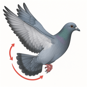 Pigeons voyageurs la queue un secret dequilibre et de performance en vol