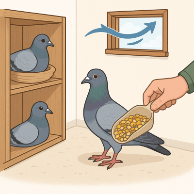 La sante naturelle du pigeon voyageur