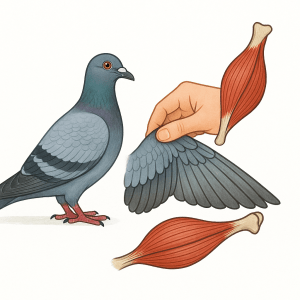 Raideur de laile du pigeon