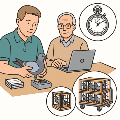 Enlogement des pigeons voyageurs procedure constateur et organisation des concours